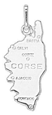 Pendentif carte pays - pendentif, corse