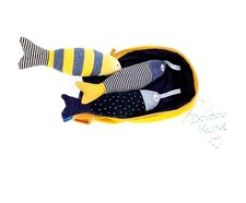 Doudou Hochet Activité Éveil Boîte De Sardines Jaune Les Moustaches Moulin Roty