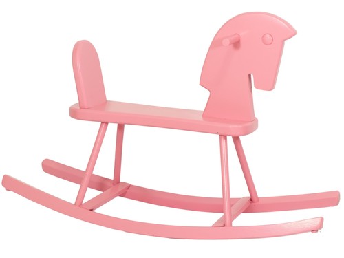 Cheval bascule bois rose - cheval,