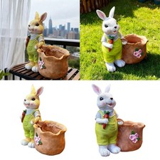 Pot de fleurs lapin, statue de