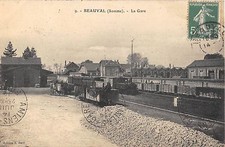 CPA 80 BEAUVAL LA GARE (TRAIN