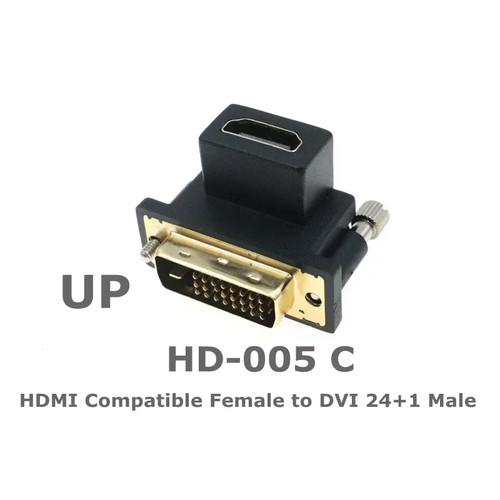 Adaptateur coude dvi - dvi, mâle