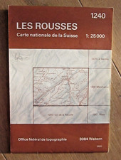 CARTE TOPO - 1/25000 -1240 -Les Rousses - Office federal Topographie - 1980