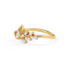 Bague Moissanite or jaune 14