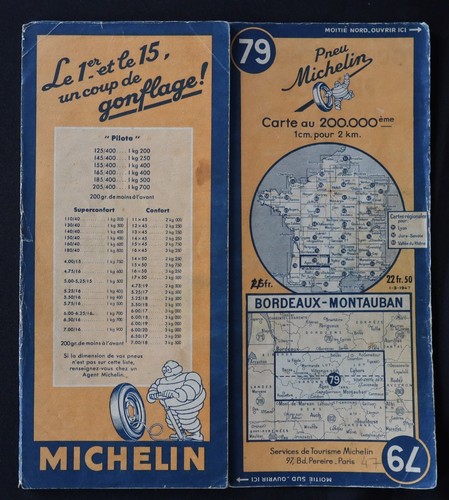 Carte michelin bordeaux - michelin, 79