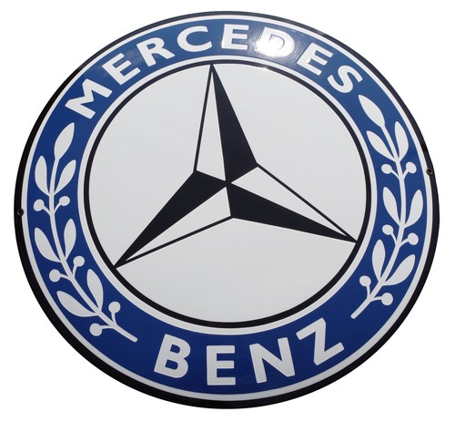 Plaque emaillée mercedes - plaque,
