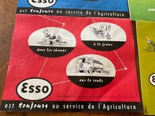 ESSO - lot de cinq dépliant publicitaires pour l’agriculture, prod- années55/ 60