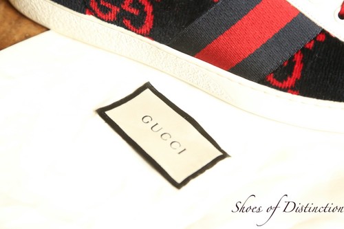 Gucci ace leather - fabric, gg