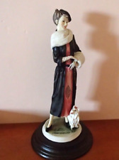 STATUE Femme Parisienne rétro de Vittorio Tessaro  Capodimonte, hauteur 24 cm