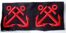 2 ANCRES PATCH TISSU FUSILIERS MARINS RFM RBFM COMMANDOS MARINE original France