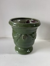 Vase Poterie pot Terre Vernissé Style Anduze Émaillage Vert  Jardin Déco Sud