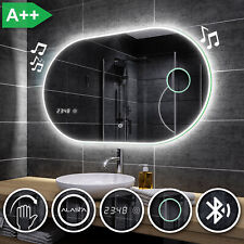 Miroir Salle De Bain Lumineux LED HAMBURG | BLUETOOTH | HORLOGE | INTERRUPTEUR