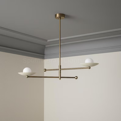 Lustre moderne laiton du - lustre,