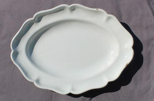 Grand plat rond faïence - grand, en