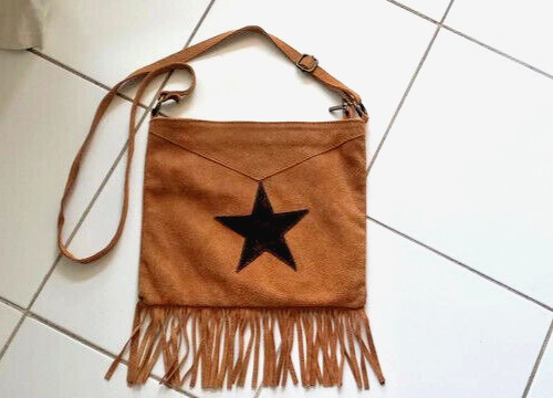 Sac pochette cuir véritable - cuir,