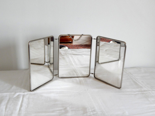 Ancien miroir triptyque - ancien, de