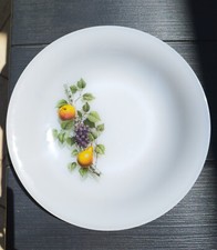 3 assiettes creuses décor fruits Arcopal/VINTAGE/french antique plate