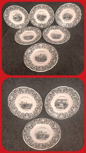 Lot assiettes fin - assiettes, 19e