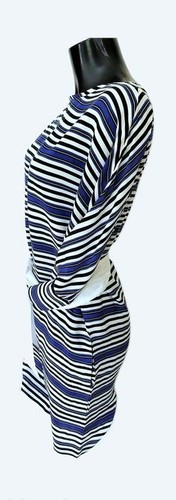 Robe maje rayée bleue t - robe, bleue,