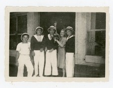 PHOTO snapshot, Marine nationale 1941 des marins WW2