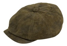 Gamble & Gunn 'Kilburn' Cuir 8 Panneau Haut Bouton Casquette