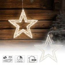 Étoile de Noël LED décoration éclairage lumineuse minuterie  IP44 blanc 50 cm