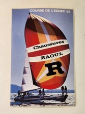 Autocollant vintage voile course de L'Edehec 83 sponsor Chaussures Raoul