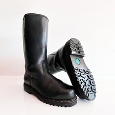 BOTTES MOTARD POMPIER FRANÇAIS EU43 US9 UK8,5 BLUF FÉTICHE ROB CUIR