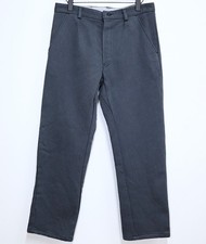 New French 1950s Grey Thick Cotton Pique Work Peasant Pants W34 Made in France