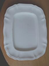 Sarreguemines couleur ivoire grand plat rectangulaire 33 cm ancien retro vintage