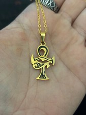 Collier croix ankh et oeil oudjat