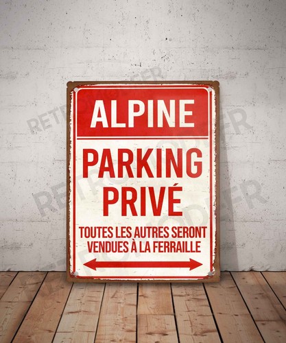 Plaque métal vintage alpine - plaque,