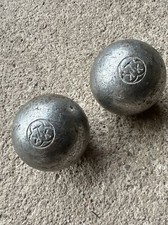 Ancienne Jeu de 2 Boules De Pétanques KTK 770 numérotées