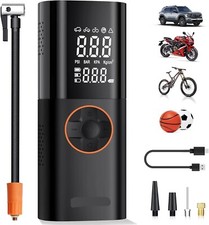 Compresseur Air de Poche 150PSI Avec LCD Et LED pour Voiture, Moto, Vélo - Testé