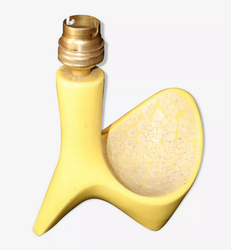 Lampe jaune céramique - lampe,