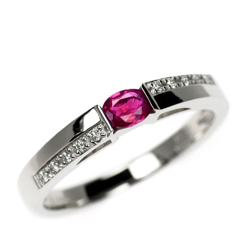 Bague diamant rubis sang - , de