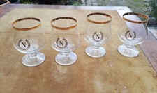 Lot 4 Verres Cristal Cognac