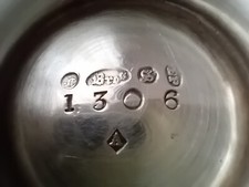 Métal Argenté poinçons Anglais pot à lait H 14 cm