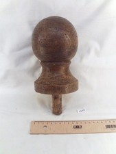 ancienne boule d'escalier en bois époque 19 ème H: 16,5 cm Ø 10,5 cm  (DD28)