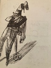 Dessin encre portrait homme - dessin,