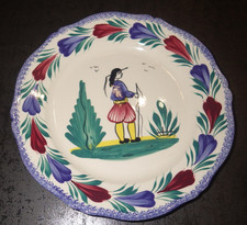 Assiette faïence HB Henriot Quimper – décor peint à la main – Années 1970 - 1980