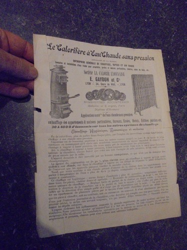 Ancien feuillet publicitaire - feuillet,