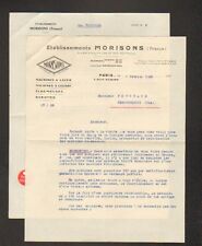 PARIS (IX°) MACHINES à COUDRE à LAVER , BARATTES , ECREMEUSES "MORISONS" en 1923