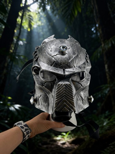 Futuristic gas mask silver - futuristic,