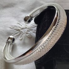 ?BRACELET jonc en argent 925 en maille tressée ?
