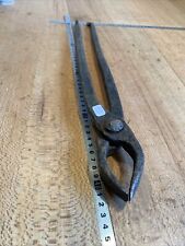 (n° 25 OLD TOOL OUTIL ANCIEN, PINCE FORGÉE DE FORGERON XIXe FER FORGE
