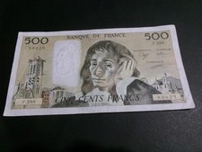 500 FRANCS PASCAL du 02/02/1989 - Billet de banque français. PRESQUE NEUF.