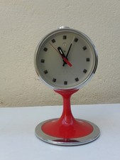 RÉVEIL TULIPE MÉCANIQUE  MADE IN CHINA  ANNÉES 60 EMBLÈME COQ