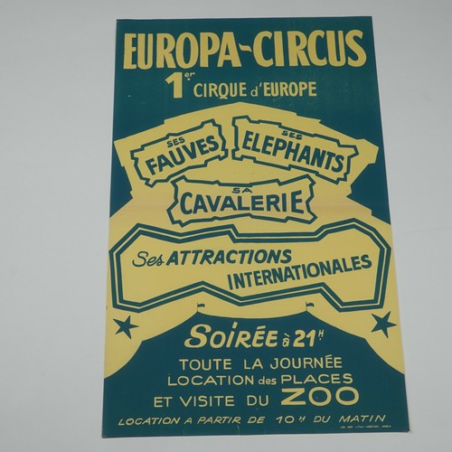 Affiche ancienne cirque europa - ancienne,