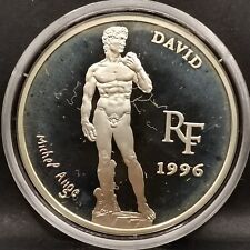 10 FRANCS 1 1/2 EURO 1996 BE DAVID par MICHEL ANGE ARGENT 900‰ 15000 Ex. / FRAN